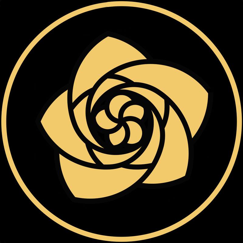 John Burnham’s avatar: a gold spiral emblem on a black background